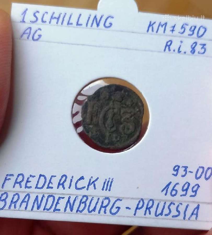 Vokiet- Prūsija- Brandeburg 1699 1 šiling (sidabr) - nuotraukos Nr. 2