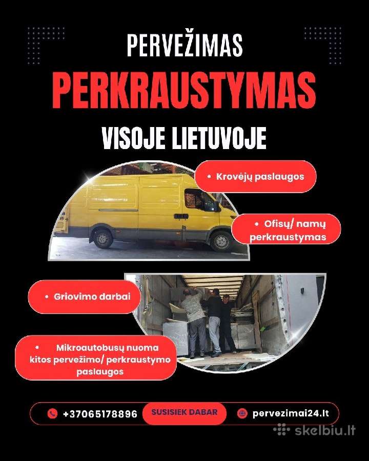 Pigiausias krovinių pervežimas/perkraustymas!