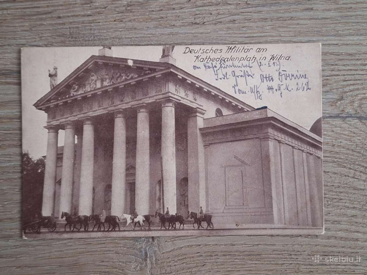 Lietuva 1916 m. Vilniaus katedra, atvirukas