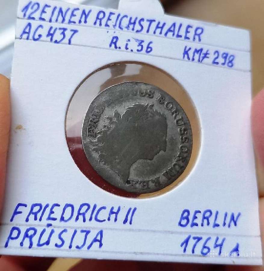 Vokietija- Prūsija 1764 1/12 reichstaler (sidabr) - nuotraukos Nr. 2