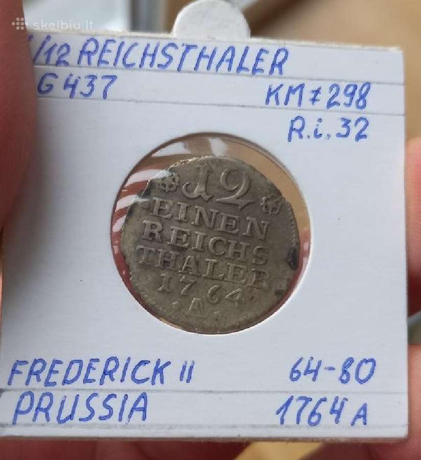 Vokietija- Prūsija 1764 1/12 reichstaler (sidabr)