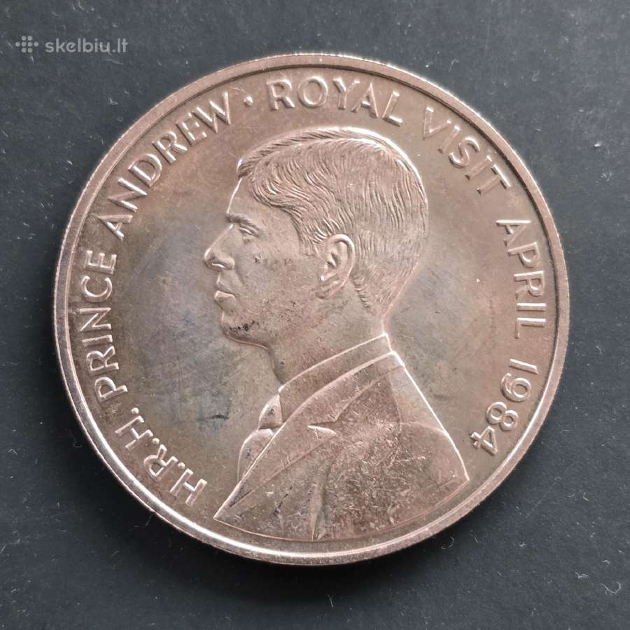 Ascension Island 1984 50 pence prico Andrew vizita