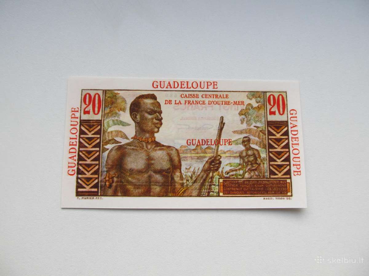 20 franku , Gvadelupa , 1947 - 1949 - nuotraukos Nr. 2