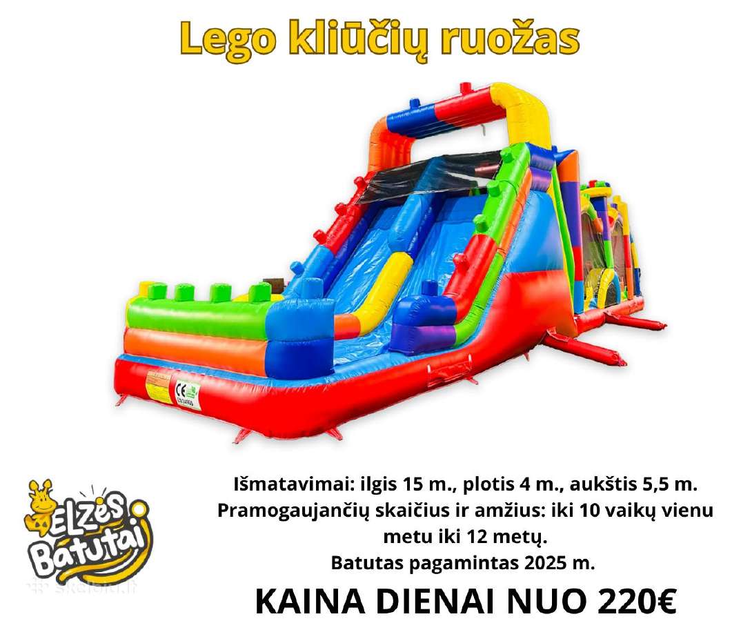 Pripučiamų batutų nuoma Kaune ir Kauno r.