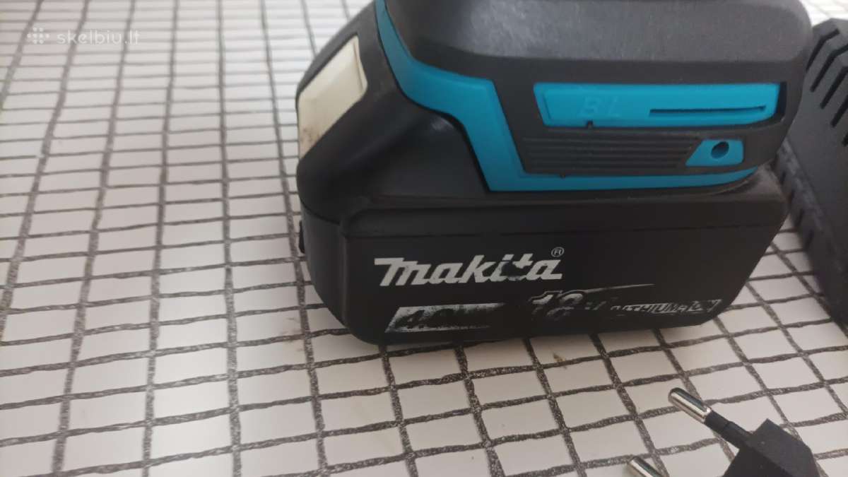 Makita suktukas Ddf 487, baterija, pakrovėjas - nuotraukos Nr. 3