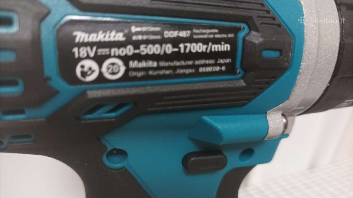 Makita suktukas Ddf 487, baterija, pakrovėjas - nuotraukos Nr. 6