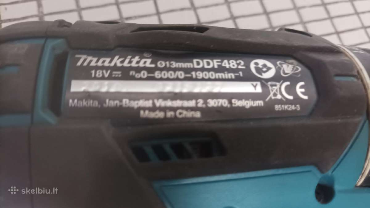 Makita suktukas Ddf 487, baterija, pakrovėjas - nuotraukos Nr. 14