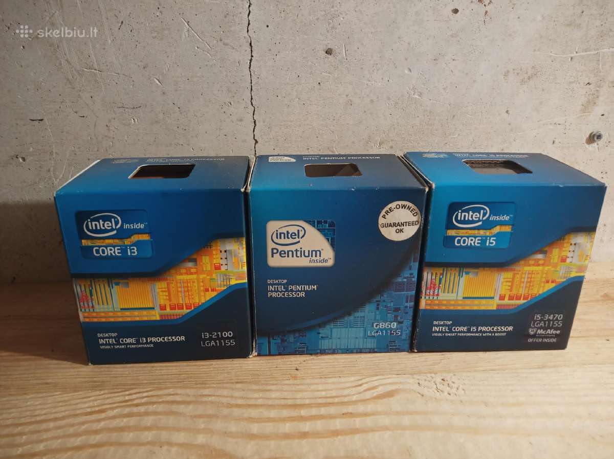 Intel procesorių dėžutės