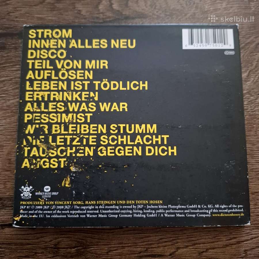 Die Toten Hosen - rock CD albumų kolekcija - nuotraukos Nr. 22