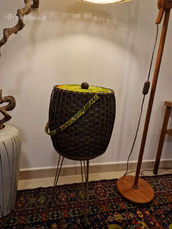 Vintažinė mid century rankdarbių dėžutė/bačkutė - nuotraukos Nr. 12
