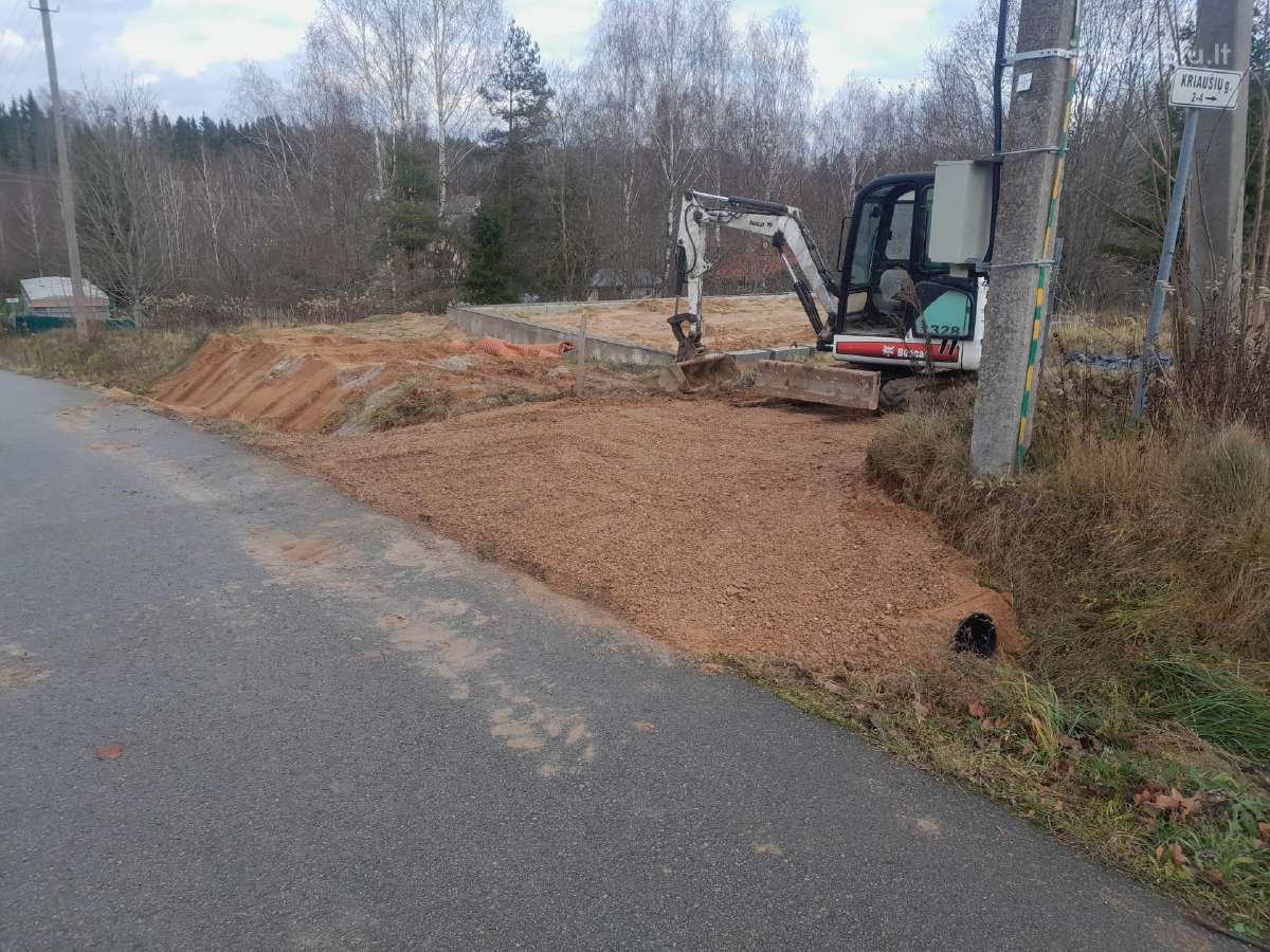 Mini ekskavatoriaus nuoma,polių gręžimas - nuotraukos Nr. 5