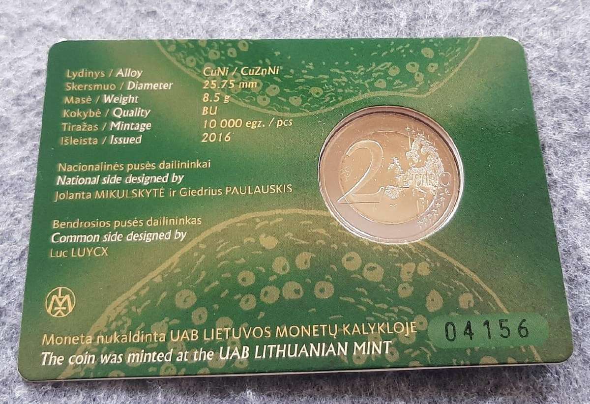2016m. 2€ Bu Baltų kultūra kortelėje - nuotraukos Nr. 2