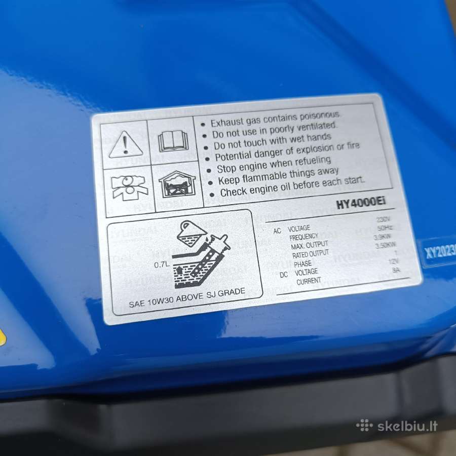 Hyundai Inventoriniai generatoriai - nuotraukos Nr. 14