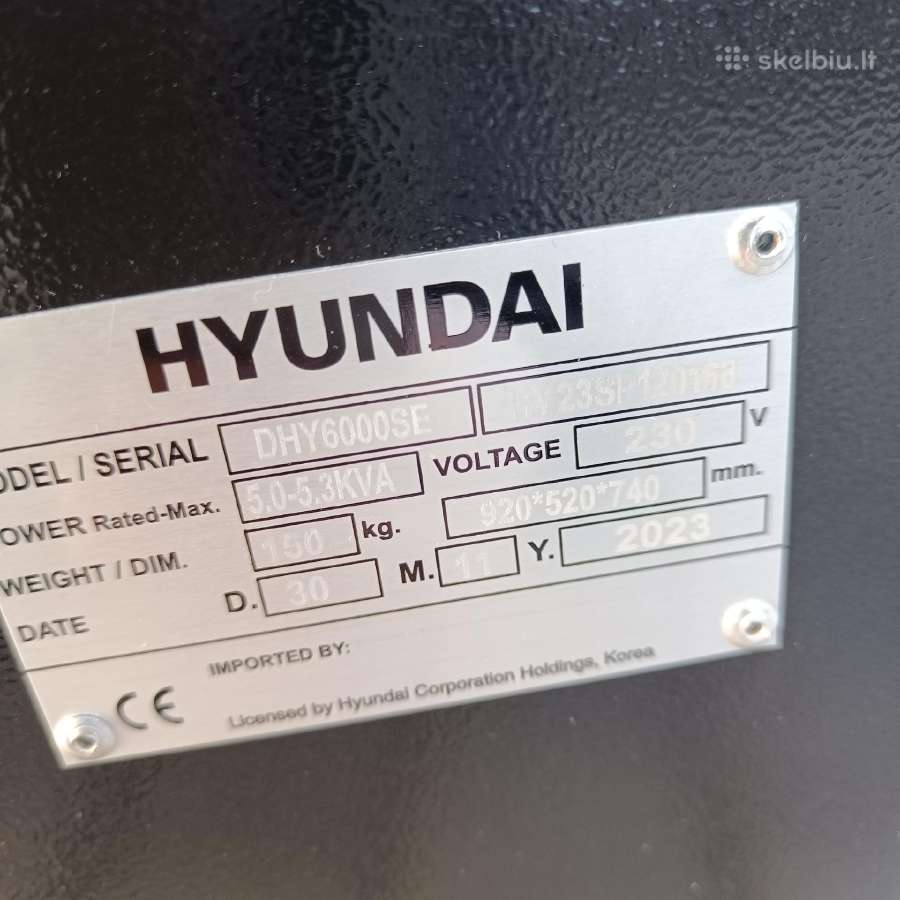 Hyundai generatoriai - nuotraukos Nr. 23