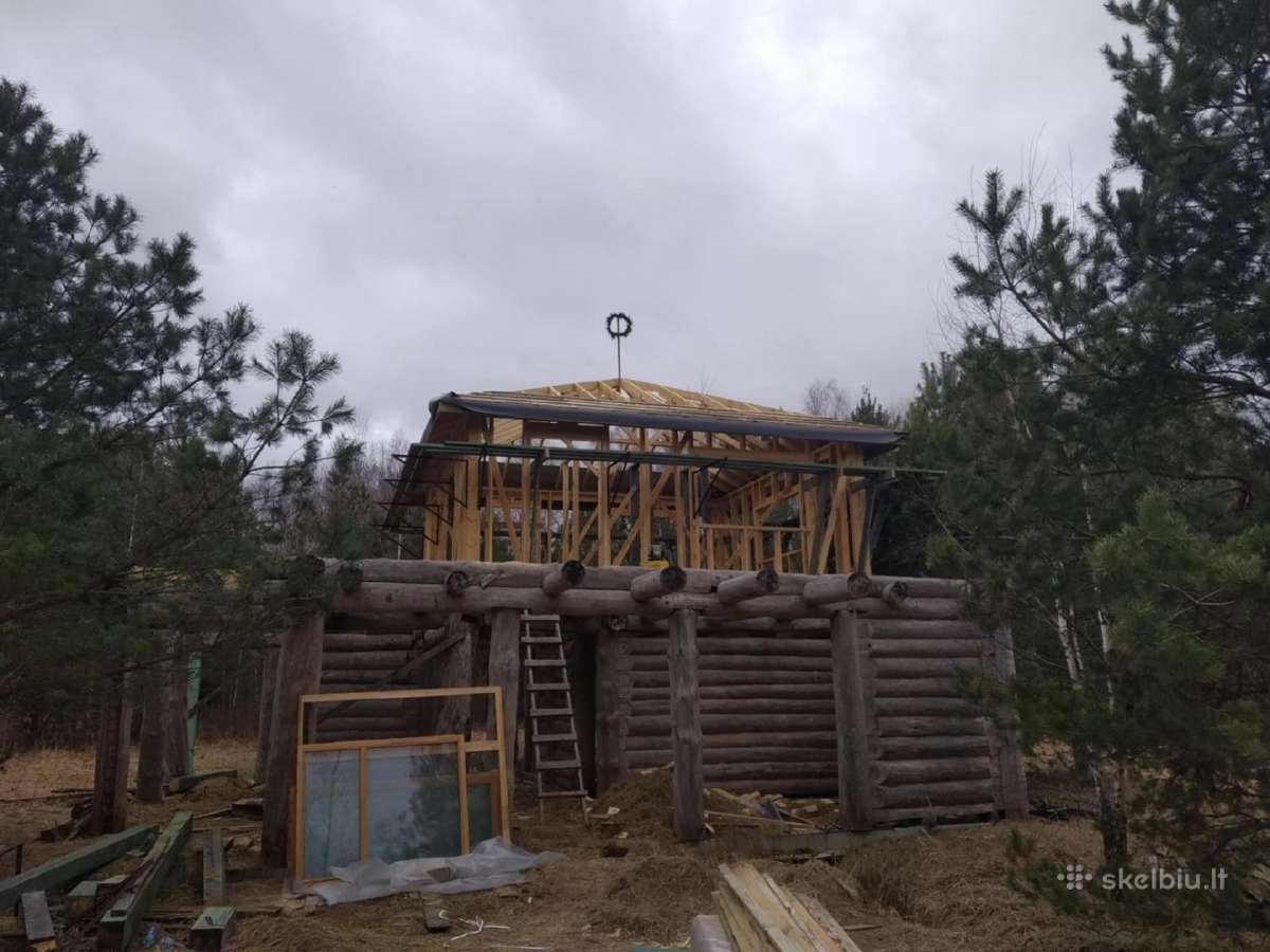 Medinių karkasinių ir Sip skydų namų statyba - nuotraukos Nr. 16
