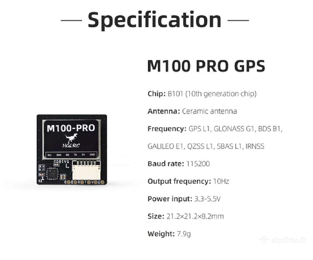 GPS moduliai Hglrc M100 mini / M100 / M100 Pro - nuotraukos Nr. 11