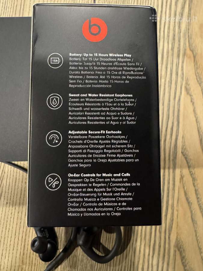 Beats Powerbeats Ausines Juodos - nuotraukos Nr. 5