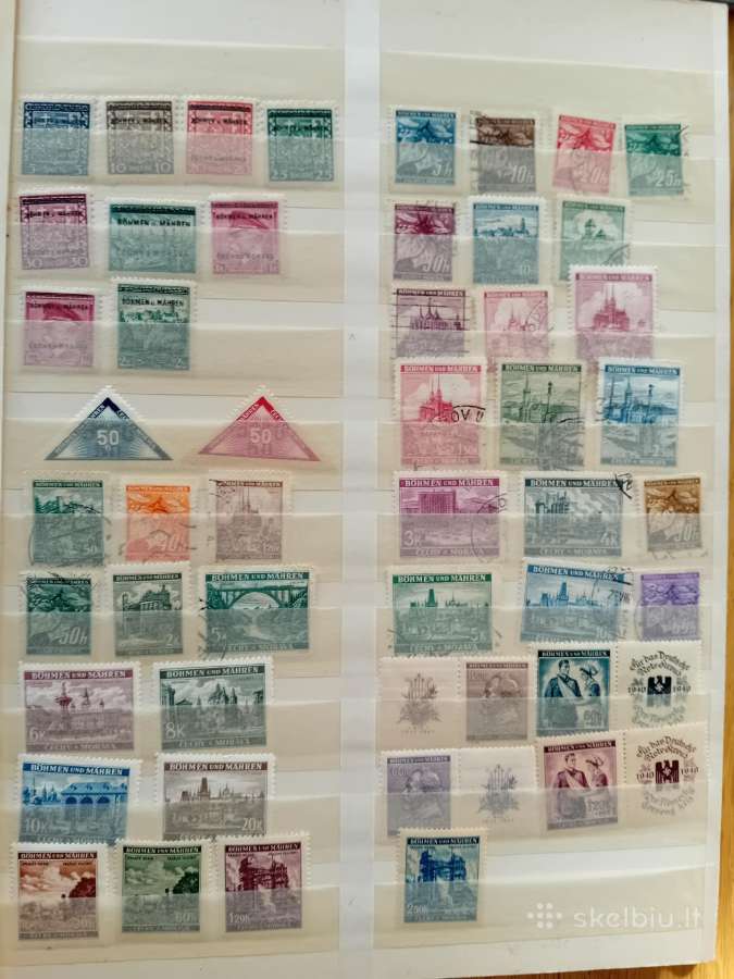 Pašto ženklai Bohemia ir Moravia 1941-45m