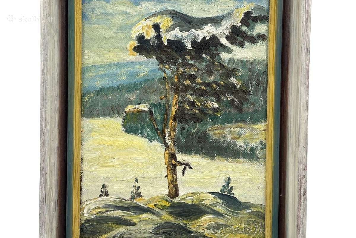 Kartonas ,aliejus. 34.8x42,7 cm. 25x33 см kaina 25 - nuotraukos Nr. 2