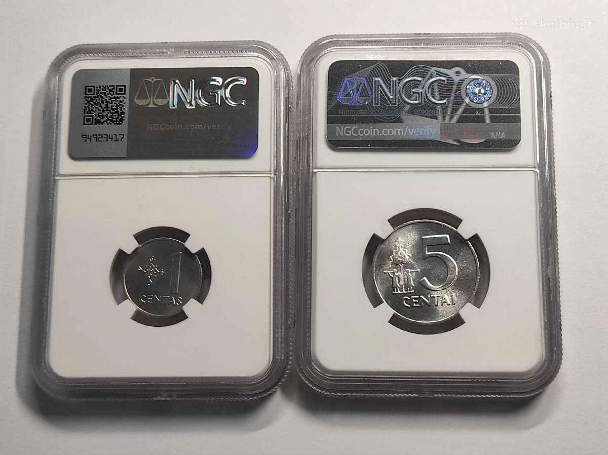 1 ir 5 centai Ngc Ms67-68 - nuotraukos Nr. 2