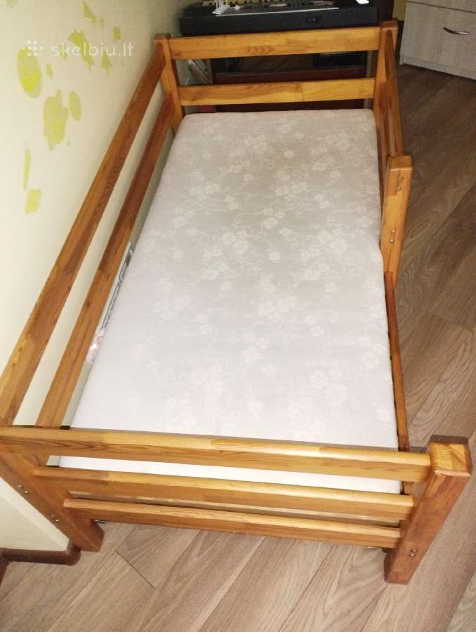 Vaikiška lovytė, su patalynės dėžemis ir čiužiniu - nuotraukos Nr. 8