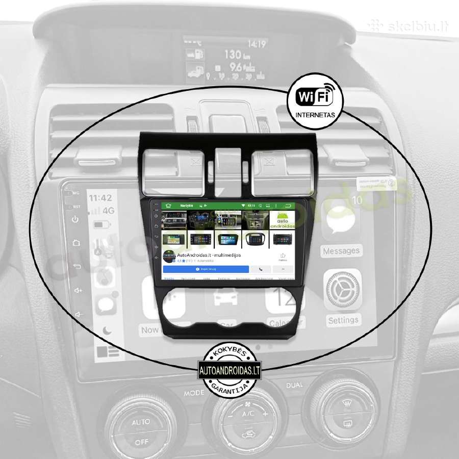 Subaru Impreza Forester 2012-18 Android multimedia - nuotraukos Nr. 3