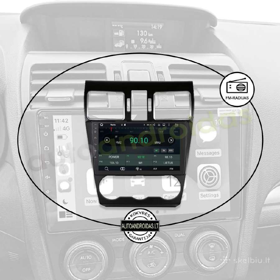 Subaru Impreza Forester 2012-18 Android multimedia - nuotraukos Nr. 4