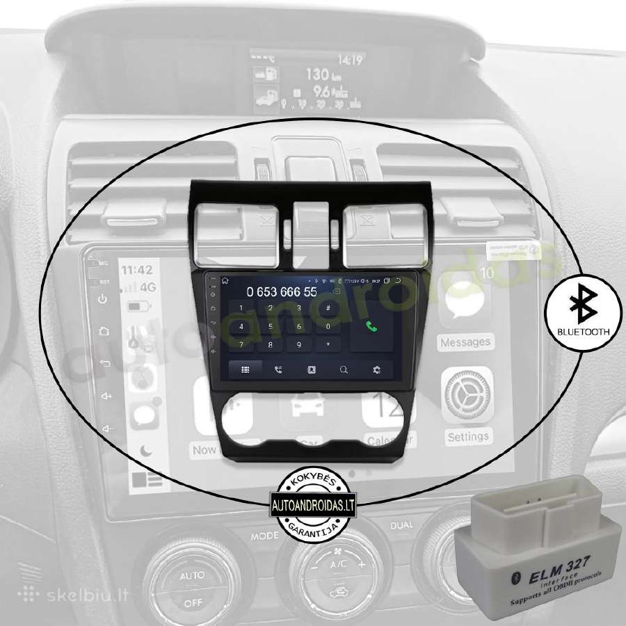 Subaru Impreza Forester 2012-18 Android multimedia - nuotraukos Nr. 5