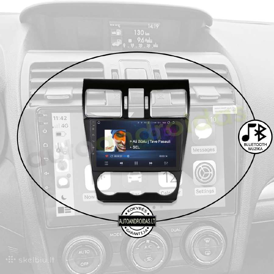 Subaru Impreza Forester 2012-18 Android multimedia - nuotraukos Nr. 6