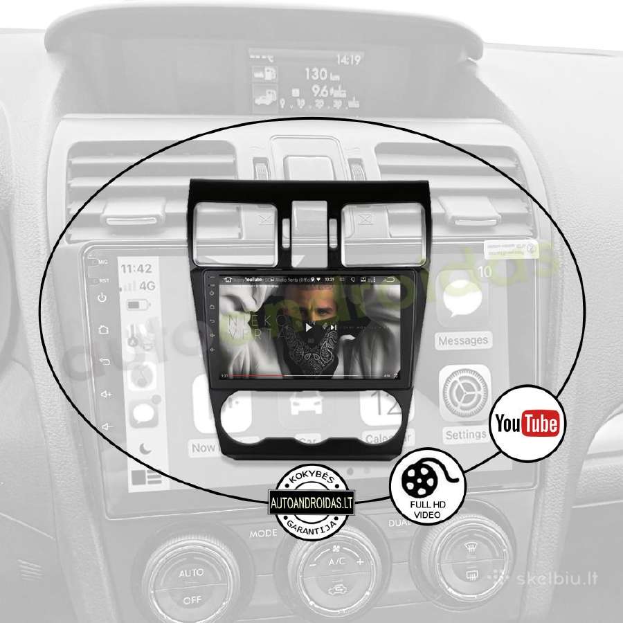 Subaru Impreza Forester 2012-18 Android multimedia - nuotraukos Nr. 9