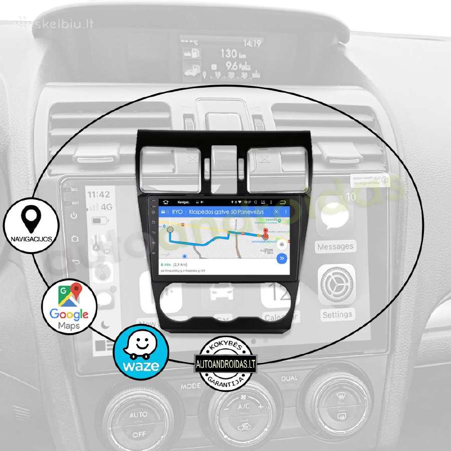 Subaru Impreza Forester 2012-18 Android multimedia - nuotraukos Nr. 11