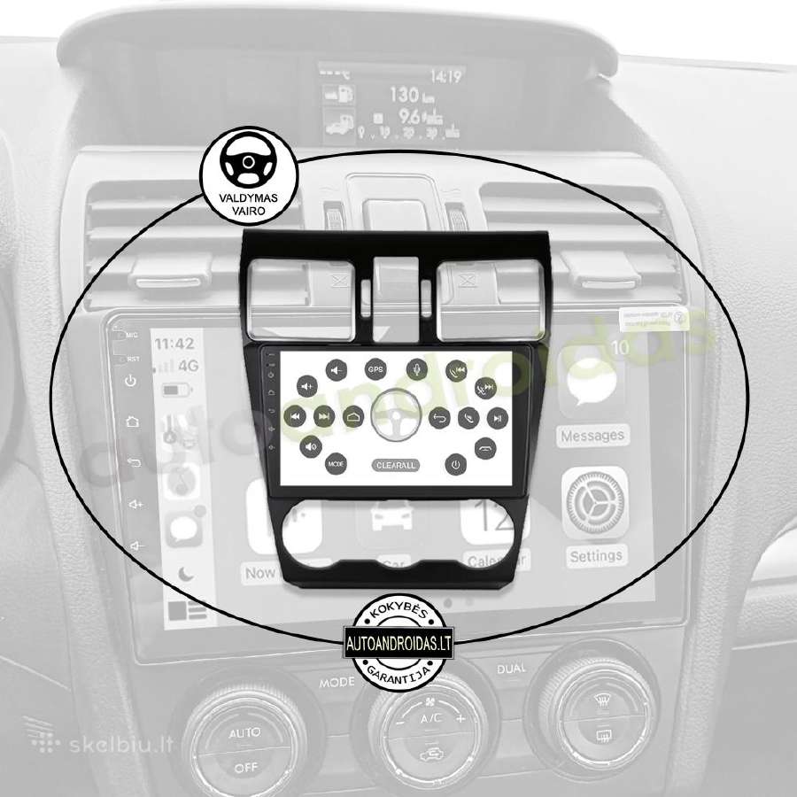 Subaru Impreza Forester 2012-18 Android multimedia - nuotraukos Nr. 12