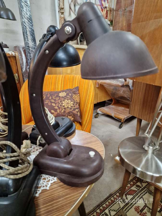 Vintažinės mid century bakelitinės stalo lempos - nuotraukos Nr. 4
