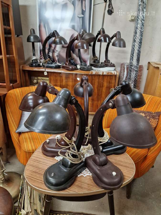 Vintažinės mid century bakelitinės stalo lempos - nuotraukos Nr. 5