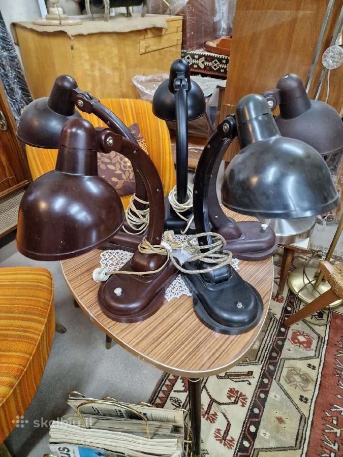 Vintažinės mid century bakelitinės stalo lempos - nuotraukos Nr. 7