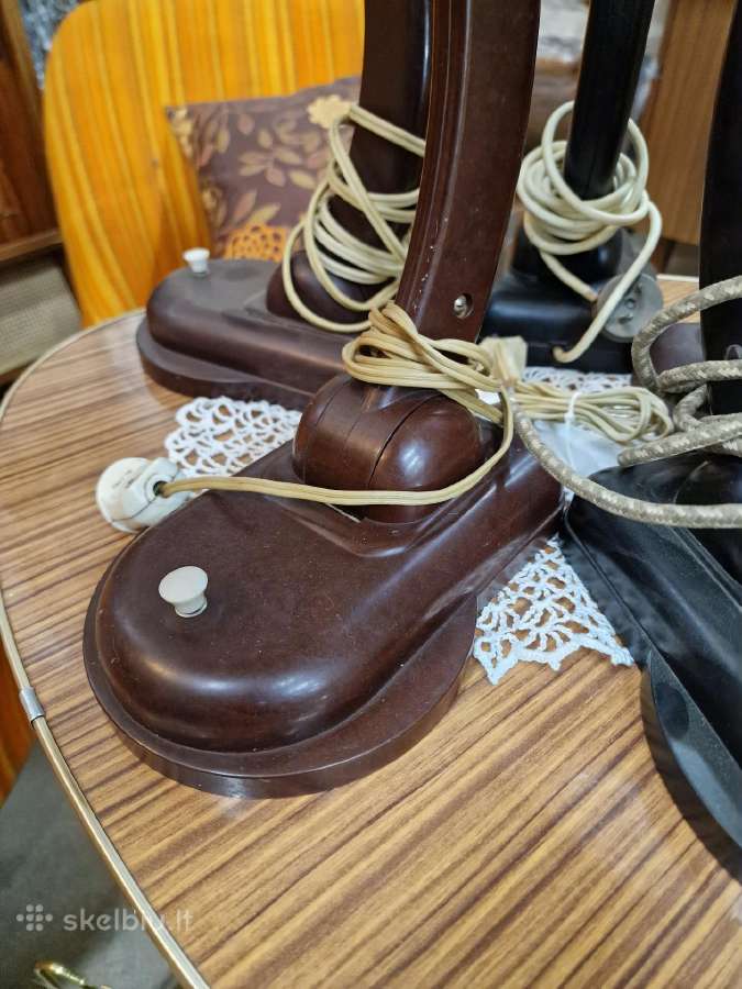 Vintažinės mid century bakelitinės stalo lempos - nuotraukos Nr. 9