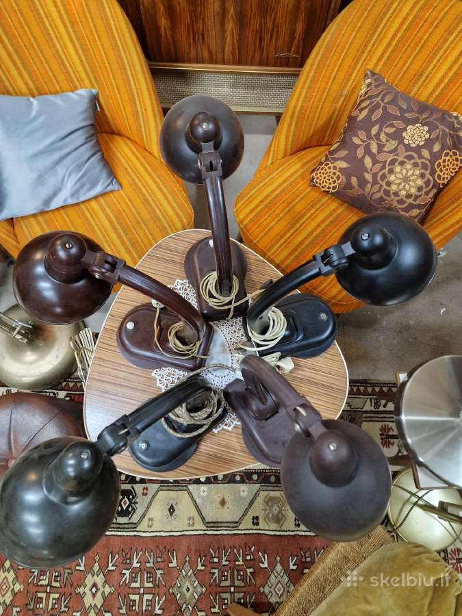 Vintažinės mid century bakelitinės stalo lempos - nuotraukos Nr. 11