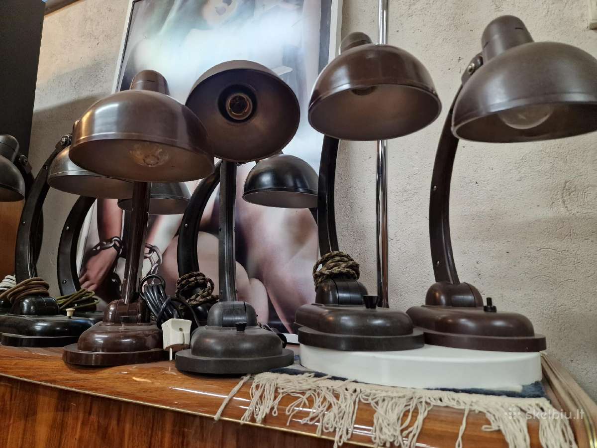 Vintažinės mid century bakelitinės stalo lempos - nuotraukos Nr. 13
