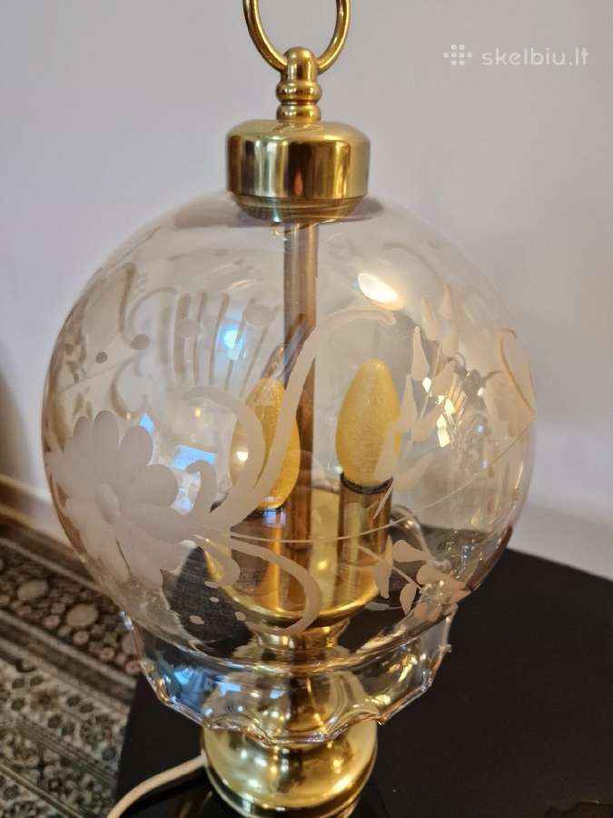 Vintažinės Art Nouveau žalvarinės stalo lempos - nuotraukos Nr. 14