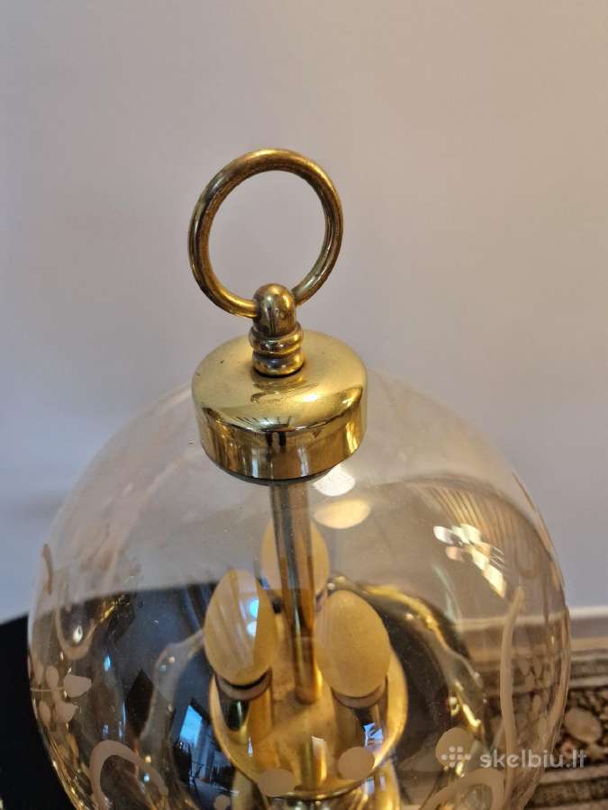 Vintažinės Art Nouveau žalvarinės stalo lempos - nuotraukos Nr. 22