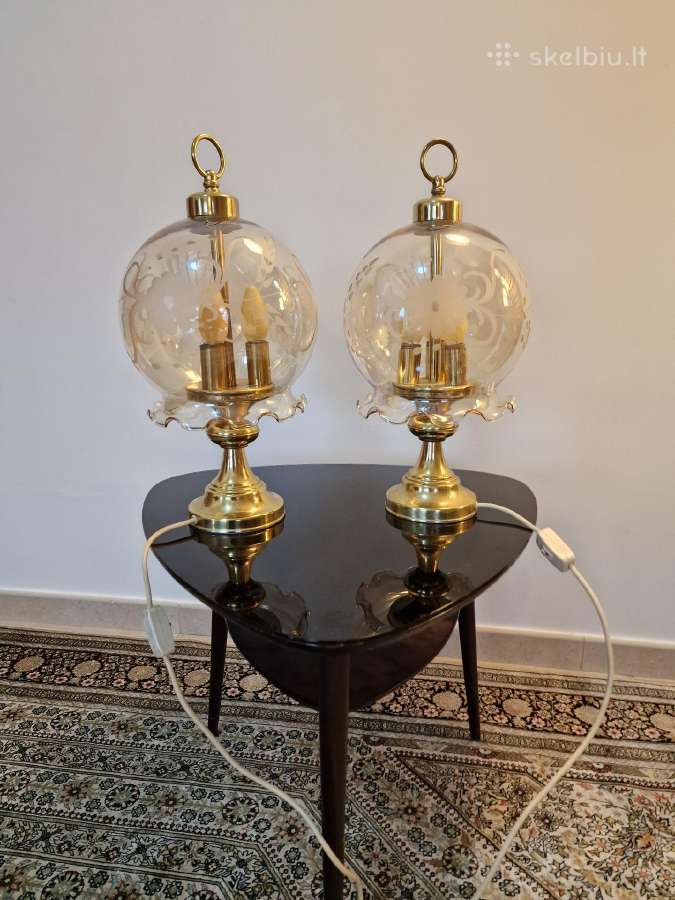 Vintažinės Art Nouveau žalvarinės stalo lempos - nuotraukos Nr. 25