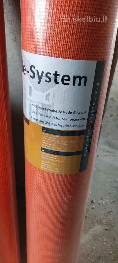 Fasado medziagu likuciai po statybu