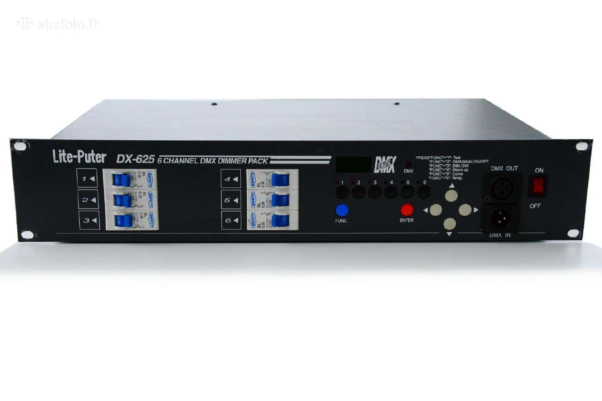 Parduodamas 6 kanalų Dmx dimeris Lite-puter Dx-625