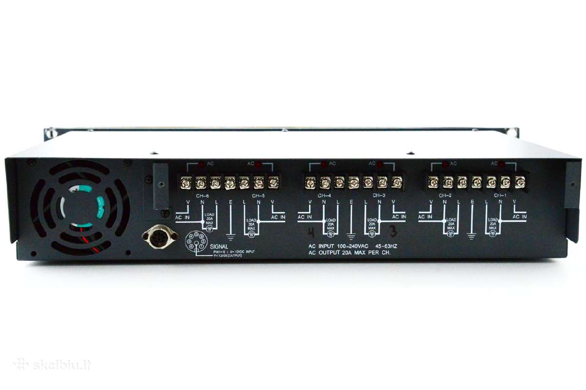 Parduodamas 6 kanalų Dmx dimeris Lite-puter Dx-625 - nuotraukos Nr. 3