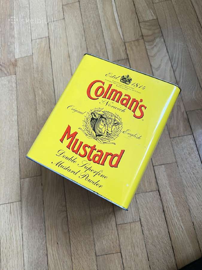 Senovinis Colmans Mustard skardinė - dekoracija