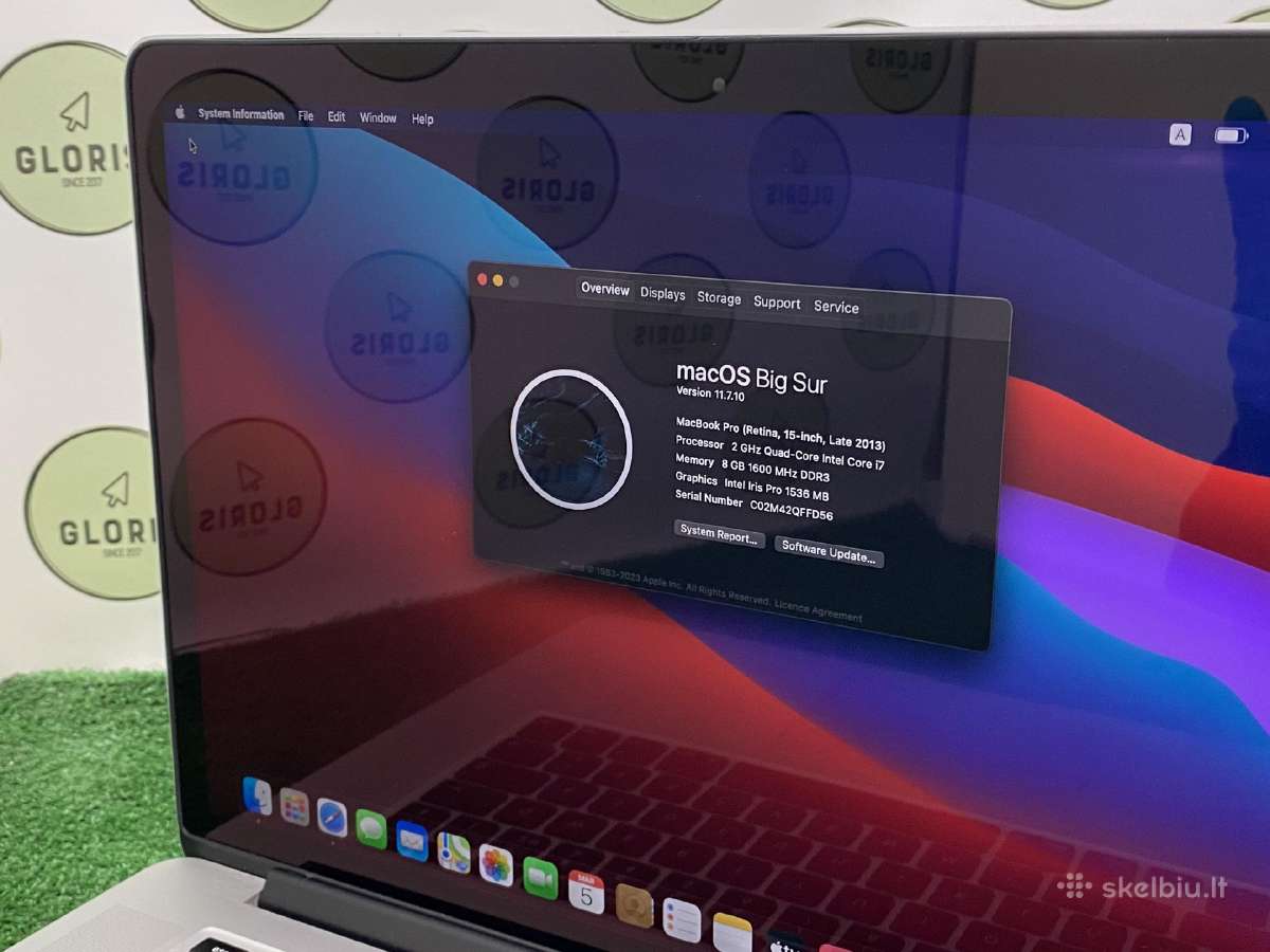 Apple MacBook Pro 15" (A1398) Late 2013 #1-101 - nuotraukos Nr. 4