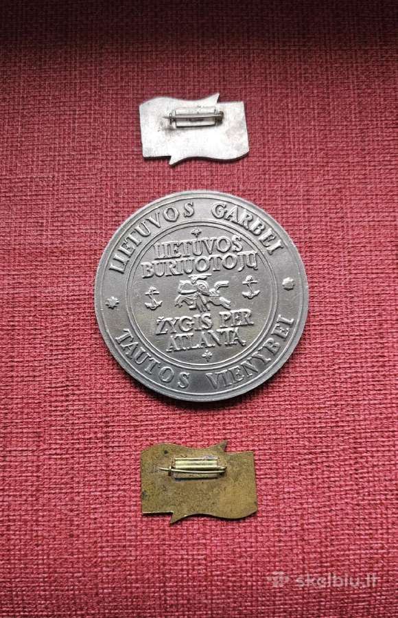 Stalo medalis + ženkliukai. - nuotraukos Nr. 2