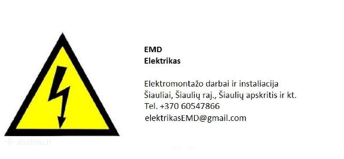 Elektrikas Šiauliai / El. paslaugos,instaliacija.