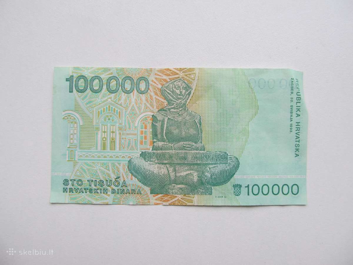 100 000 dinaru , Kroatija , 1993 - nuotraukos Nr. 2