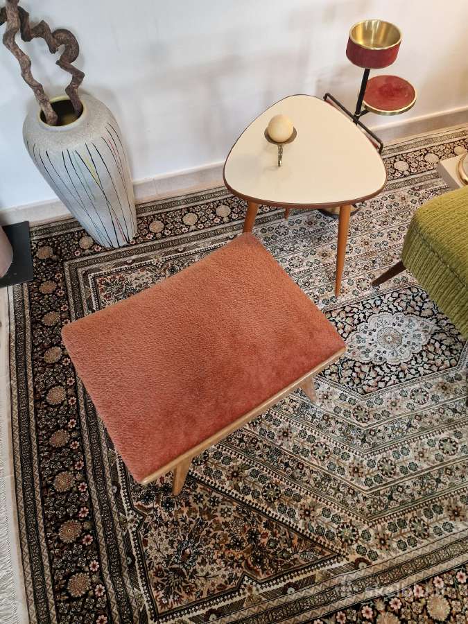 Vintažinis Mid Century bukmedžio pufas - nuotraukos Nr. 15